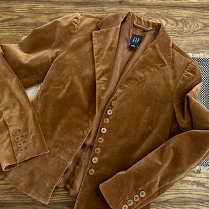 Velvet Fitted Brown GAP Blazer. Size Small.